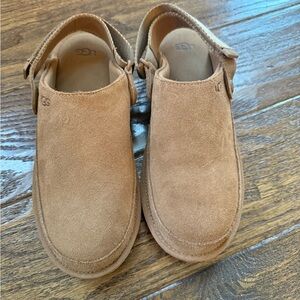 UGG Brown Suede Slip-On Clogs (5)